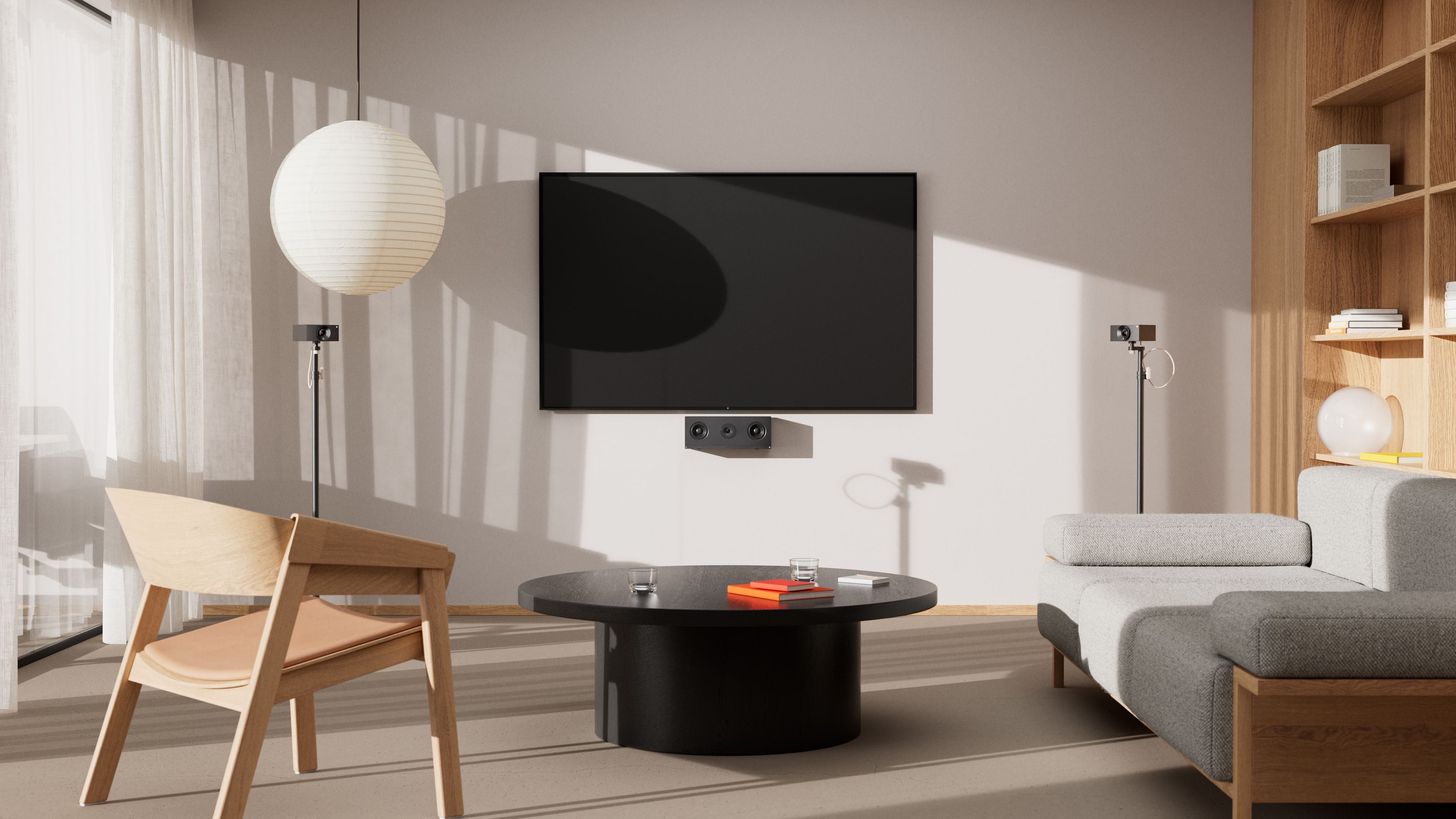 Huddly C1 Crew AI-directed multi-camera system in a soft seating space